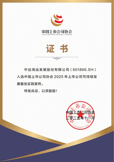 ESG Honors丨COSCO SHIPPING Development Selected as 