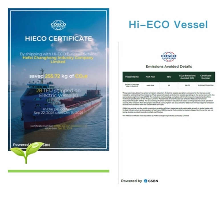 700TEU Electric Vessel Hi-ECO E-vessel Secures the First Certification!
Collaborative Innovation Unleashes New Value for Green Shipping