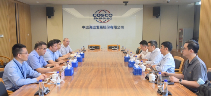 The delegation headed by Guo Lijun, the Chairman of CES Leasing, visited COSCO SHIPPING Development